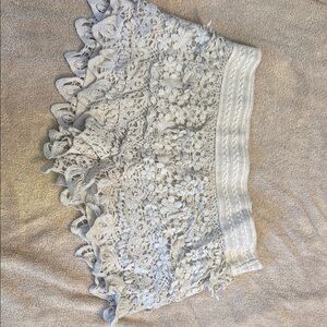 No Boundaries Lace Athletic Shorts - Light Gray